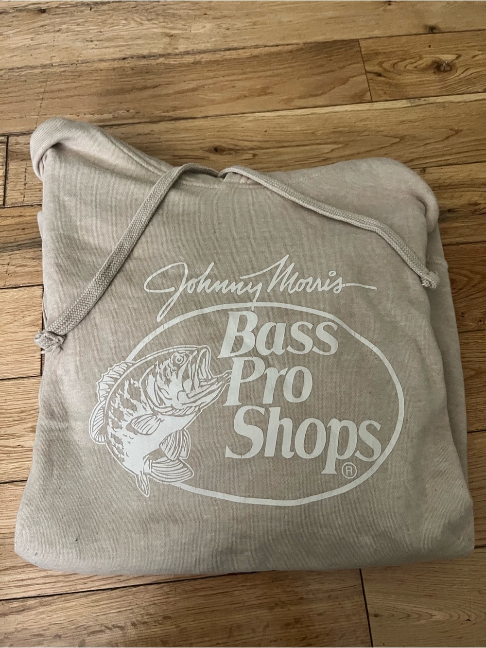 Bass Pro Shops Beige Hoodie with White Logo - Women